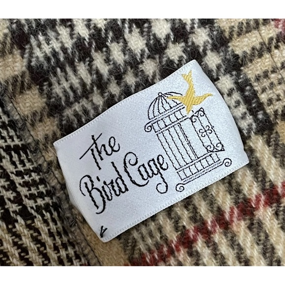 Cool Vtg 70’s NWT The Bird Cage Nova Check Plaid Wool Mod Cape Poncho Coat - Picture 13 of 15